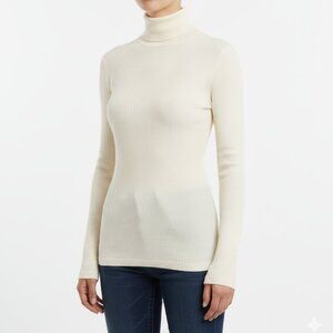 Michael Stars Cream Soft Knit Turtleneck Long Sleeve‎ Top – Women’s One Size